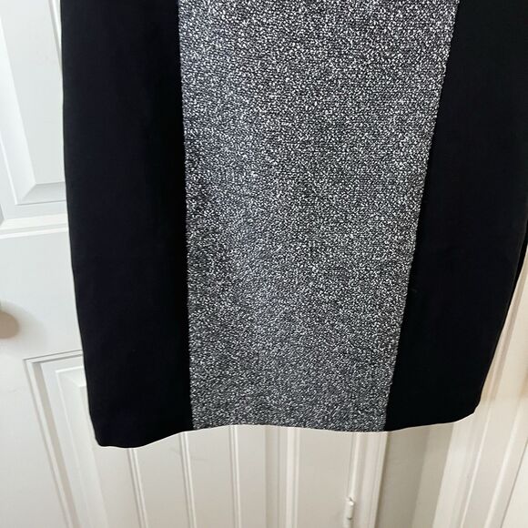 Reserved Womens Black Dress Gray Panel Pencil Career Professional SIze 36 US 4 - Picture 3 of 11